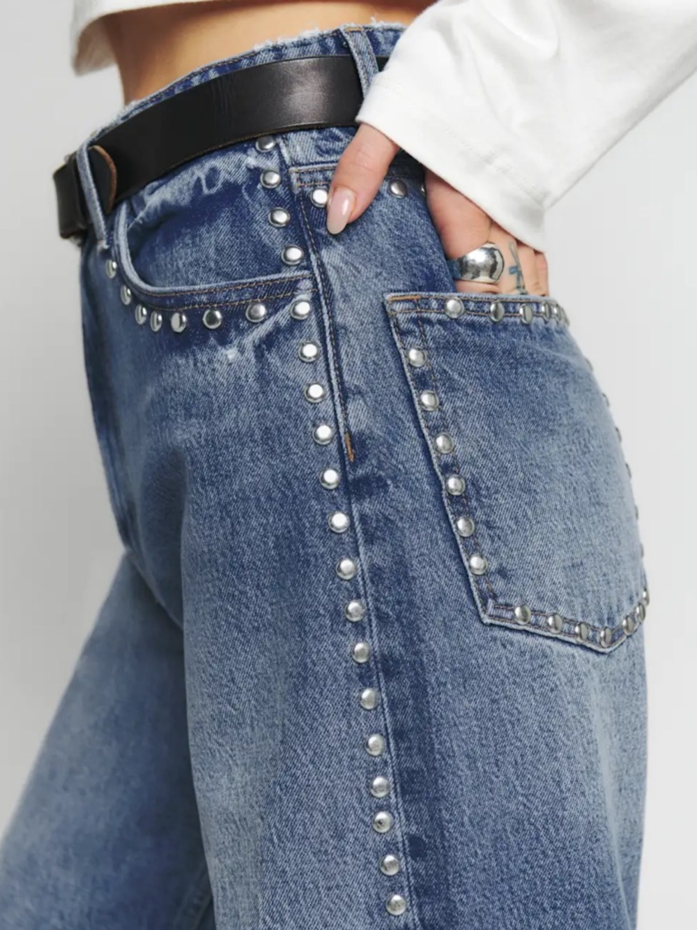 Reformation Cary High Rise Slouchy Wide Leg Jeans